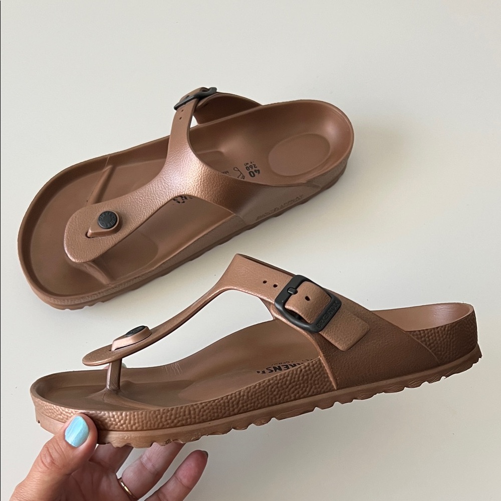 Birkenstock Gizeh thong Bronze Sandals 40